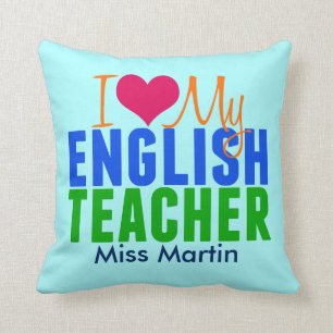 English Teacher Custom Throw Pillow