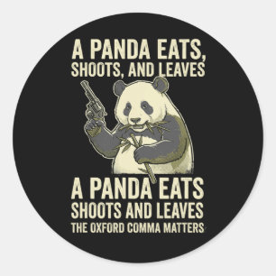 English Teacher Grammar Punctuation Humor Oxford C Classic Round Sticker