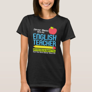 English Teacher Humour Reading Books Vocabulary Gr T-Shirt