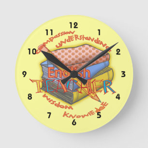 English Teacher Motto clock