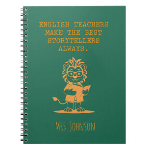 English Teachers Best Storytellers Literary Notebook