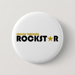 English Teaching Rockstar 2 Inch Round Button
