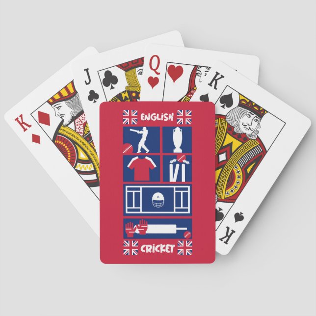 English Test Cricket The Ashes  Playing Cards (Back)