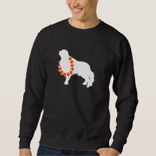 English Toy Spaniel Aloha Hawaiian Lei Dog Sweatshirt