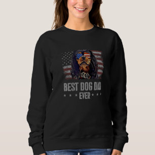 English Toy Spaniel Best Dog Dad Ever Retro Usa Am Sweatshirt