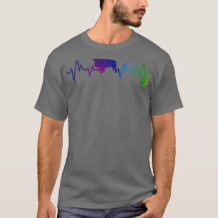 English Toy Spaniel Colourful Heartbeat Heart Dog T-Shirt