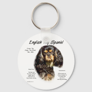 English Toy Spaniel (king charles) History Design Keychain