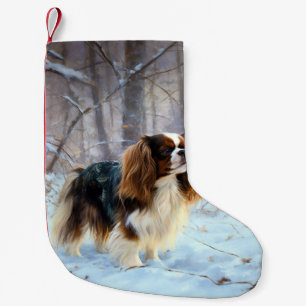 English Toy Spaniel Let It Snow Christmas Small Christmas Stocking