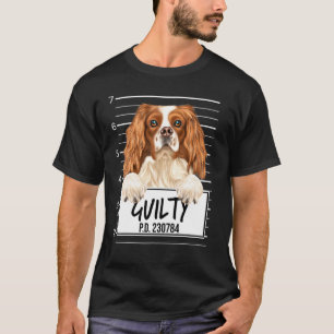 English Toy Spaniel Mugshot Guilty Dog T-Shirt