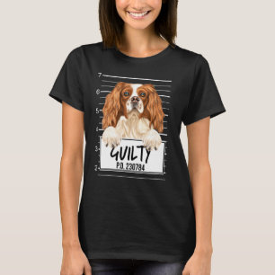 English Toy Spaniel Mugshot Guilty Dog T-Shirt