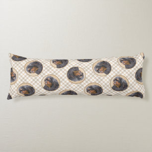 English Toy Spaniel Painting King Charles Dog Art Body Pillow