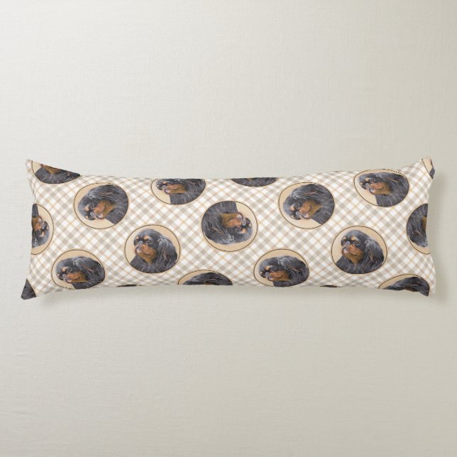 English Toy Spaniel Painting King Charles Dog Art Body Pillow (Front)