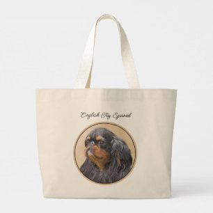 English Toy Spaniel Painting King Charles Dog Art Large Tote Bag