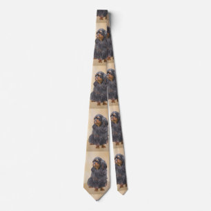 English Toy Spaniel Painting Original Animal Art Tie