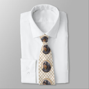 English Toy Spaniel Painting Original Animal Art Tie
