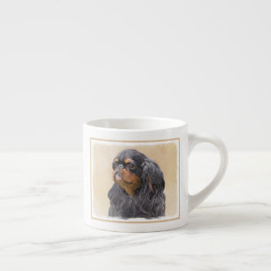 English Toy Spaniel Painting - Original Dog Art Espresso Cup