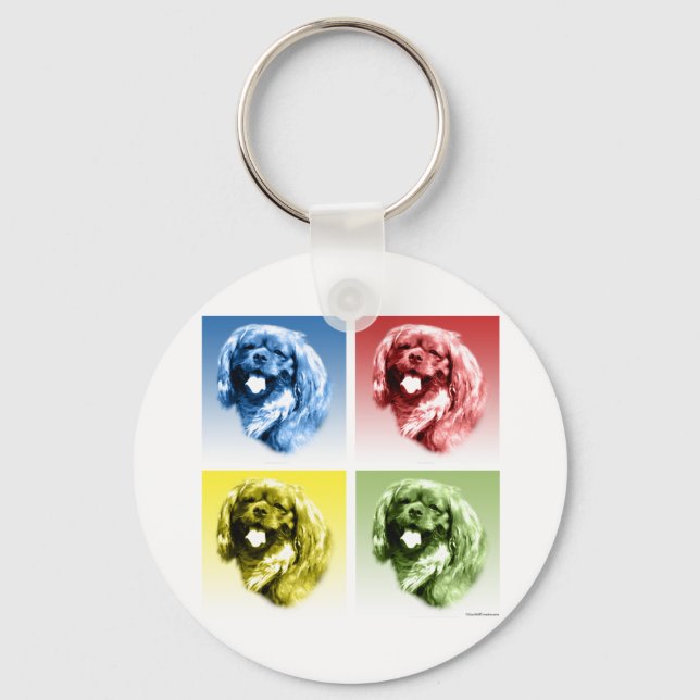 English Toy Spaniel Pop Keychain (Front)