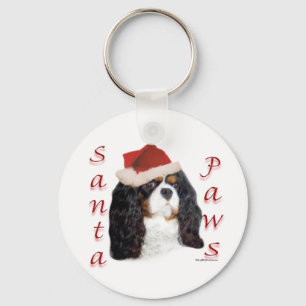 English Toy Spaniel (prince) Santa Paws Keychain