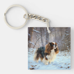 English Toy Spaniel Qu'il neige Noël 
