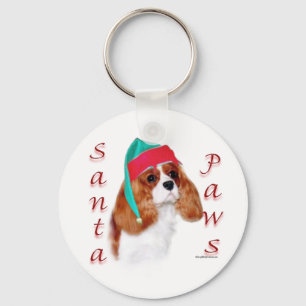 English Toy Spaniel Santa Paws Keychain