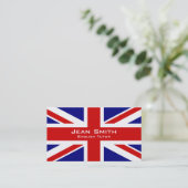 English Tutor / English Teacher With UK Flag Business Card (Standing Front)