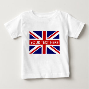 English Union Jack flag baby top t shirt
