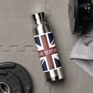 English Union Jack flag insulated water bottle