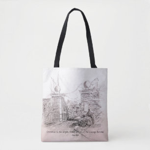 English Walled Garden at the Chicago Botanic Garde Tote Bag