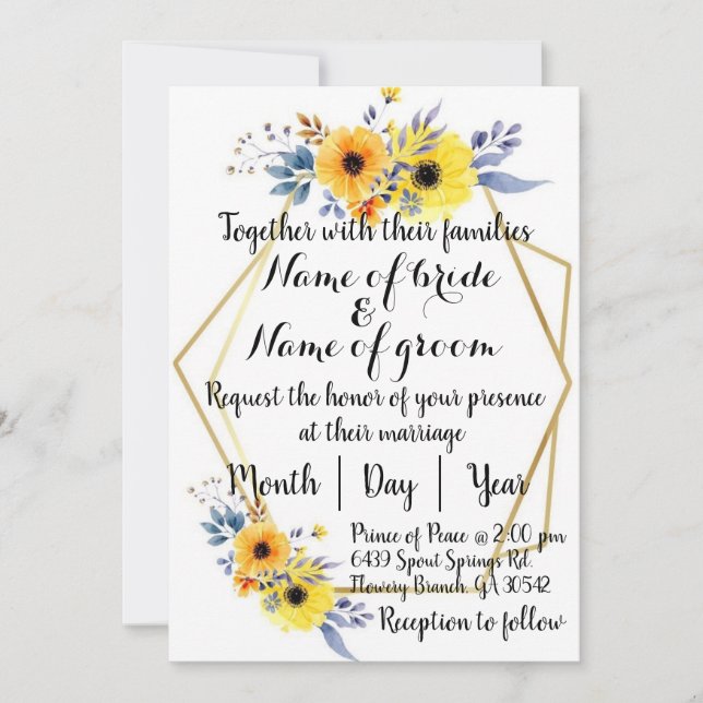 English Wedding Invitation (Front)