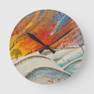 English Winters Day Christmas Clock