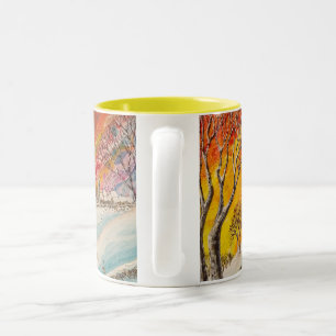 English Winters Day Christmas Two-Tone Coffee Mug
