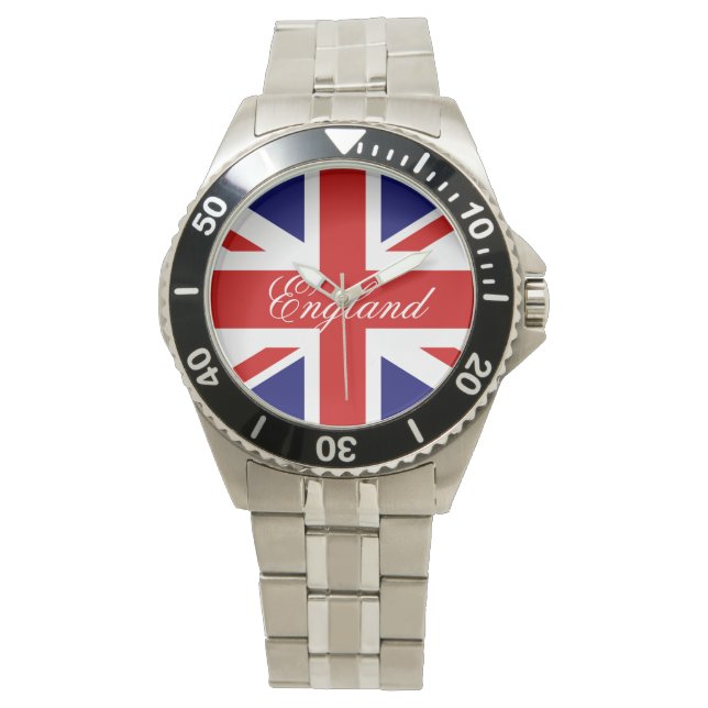 English wrist watches with Union Jack flag (Front)