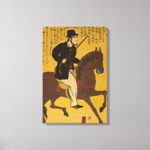 Englishman Riding Horseback circa 1861 Vintage Canvas Print