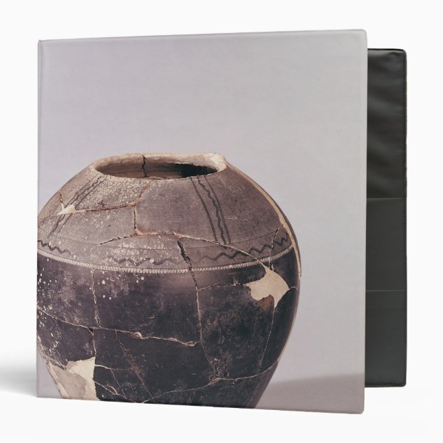 Engobe vase decorated with undulating lines binder (Front/Inside)