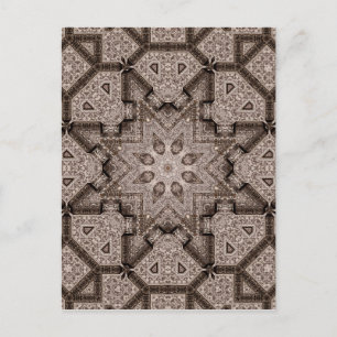 engraved arabesque postcard