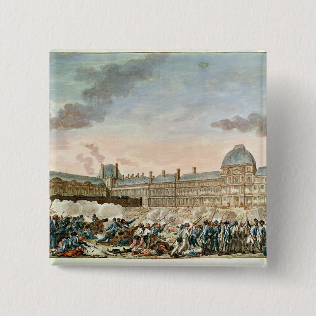 Engraved by Isidore Stanislas Helman 2 Inch Square Button (Front)