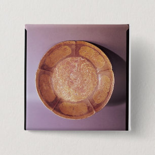 Engraved dish, Tang dynasty 2 Inch Square Button