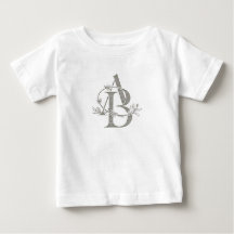 Engraved Floral AB Monogram