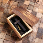 Engraved Gift Box with Black Cross Necklace