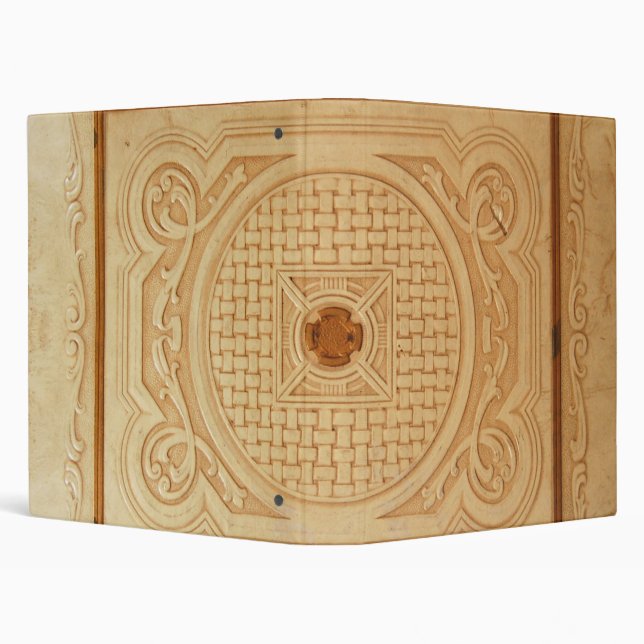 Engraved Leather-like Book Cover Image Binder (Background)