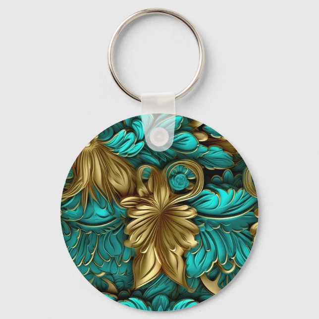 Engraved leather-look keychain (Front)