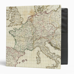 Engraved Map of Europe Binder