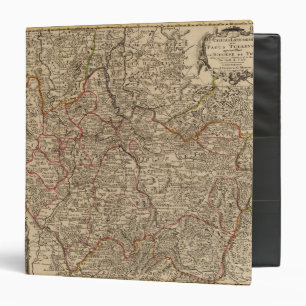 Engraved map of France Binder