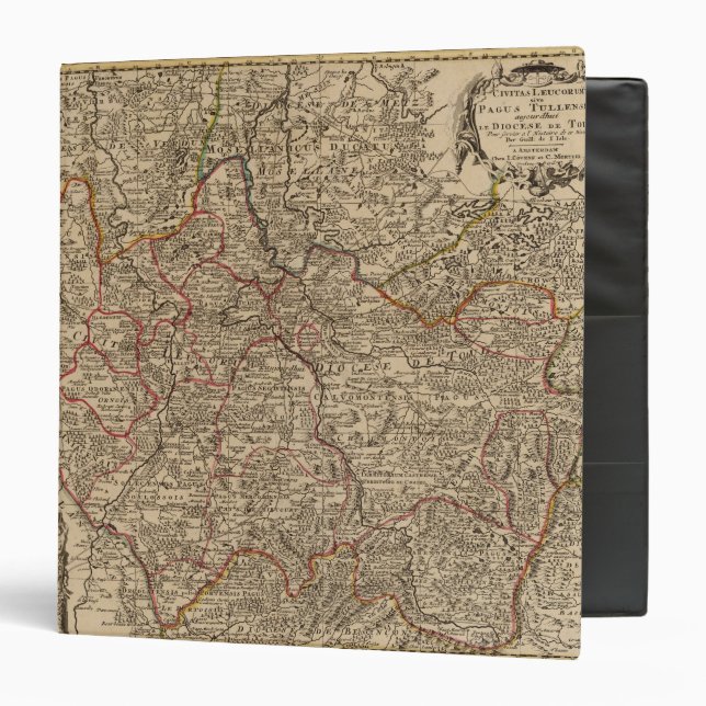Engraved map of France Binder (Front/Inside)
