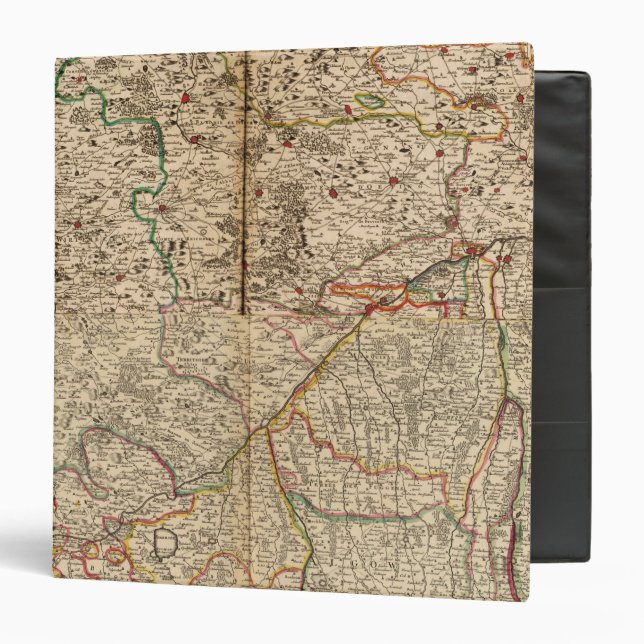 Engraved map of Germany's forests Binder (Front/Inside)