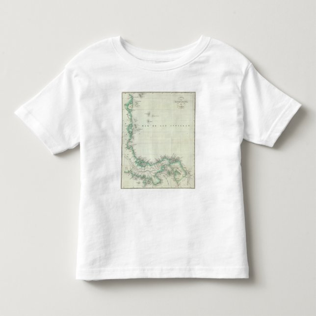 Engraved Map of Panama Toddler T-shirt (Front)
