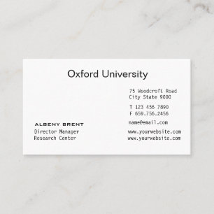Engraved Minimalist New Business Card