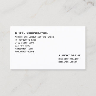 Engraved Modern Business Card