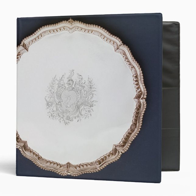 Engraved salver, 18th century binder (Front/Inside)
