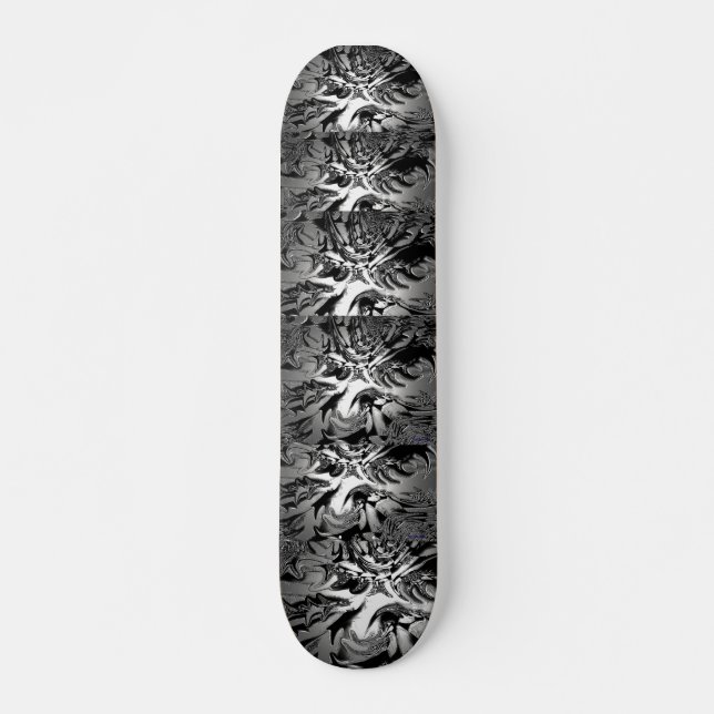 Engraved Silver Board Skateboard (Front)